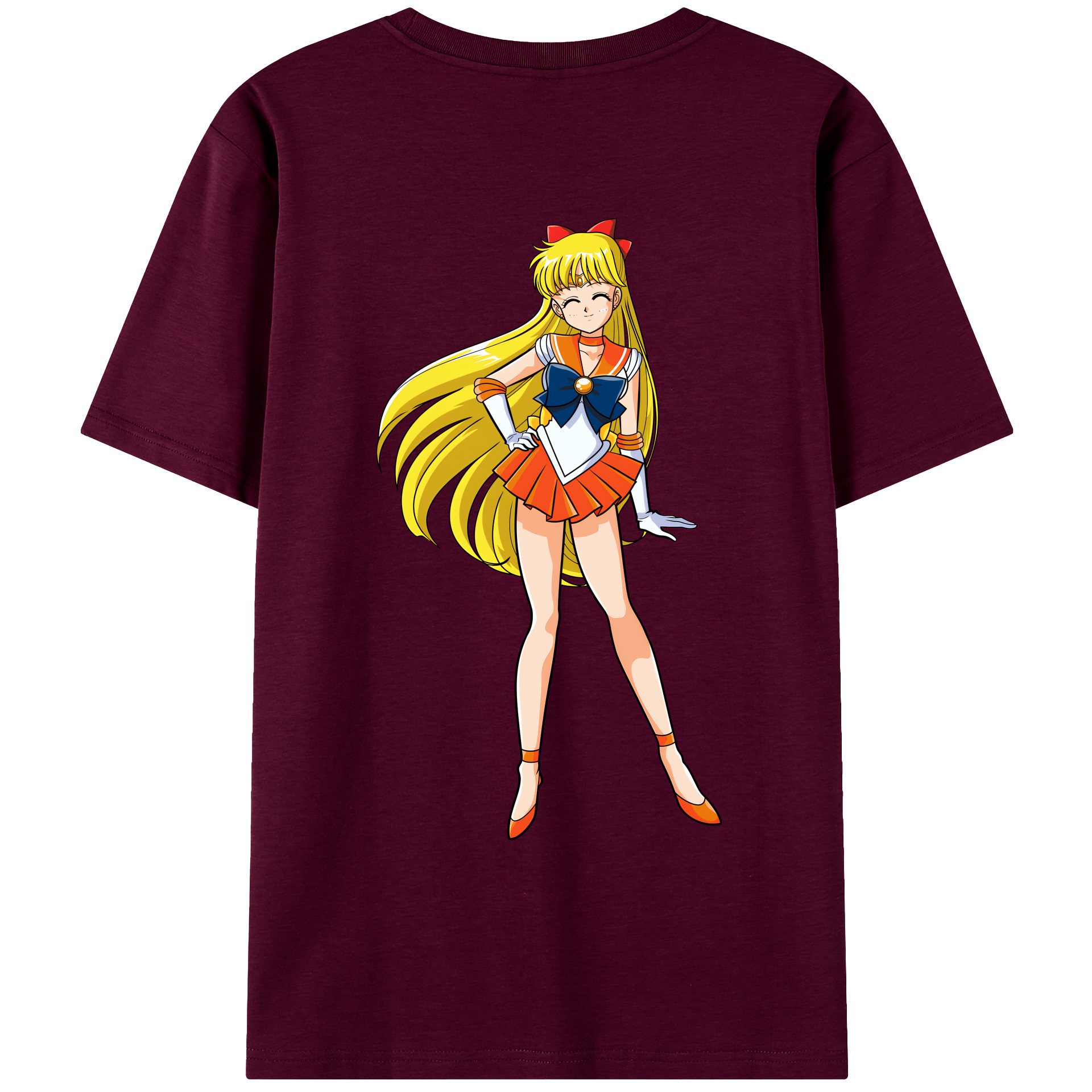 （画像用） 美少女戦士セーラームーン 愛野 美奈子 あいの みなこ Sailor Moon Aino Minako レディース半袖Tシャツ(バックプリント)